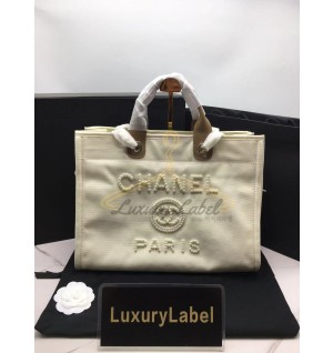 샤넬 도빌백 진주로고