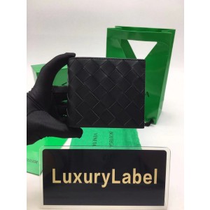 보테가베네타 인트레치아토 폴더형 반지갑 (컬러 다크초콜릿/내부 그린) 605721