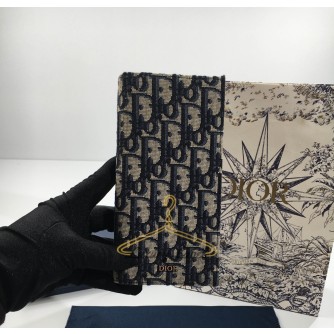 디올 CD 오블리크 로고 패턴 장지갑