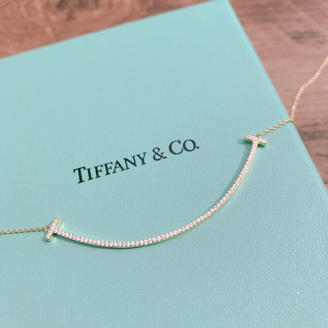 티파니 스마일 목걸이 (V-gold소재) (3COLOR) (6CM)