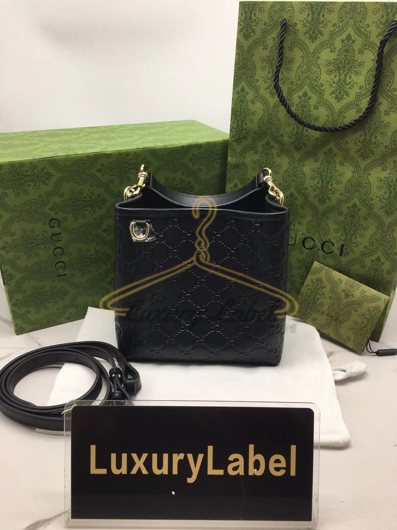 구찌 25FW 815118 GG앰블럼 스몰 버킷백