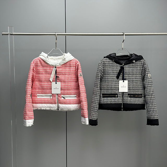 몽클레어 복스 트위드 패딩 (컬러 블랙, 핑크)