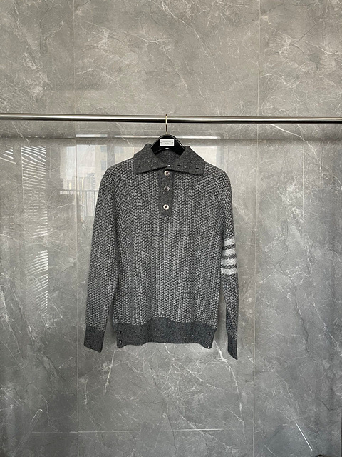 톰브라운 카라 니트 스웨터 (남녀공용) (컬러 그레이, 네이비)