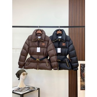 셀린느 트리옴프 벨트 다운 패딩 자켓 (컬러 브라운, 블랙)