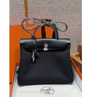 에르메스 에르백 집 31 캔버스 백 (컬러 누아) (버클 은장)