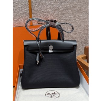 에르메스 에르백 집 31 캔버스 백 (컬러 누아) (버클 은장)