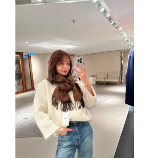 셀린느 모노그램 캐시미어 프린지드 머플러