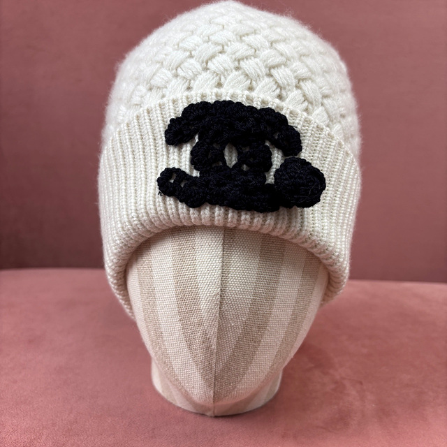 샤넬 CC 로고 캐시미어 비니