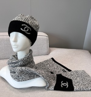 샤넬 니트 비니 & 머플러