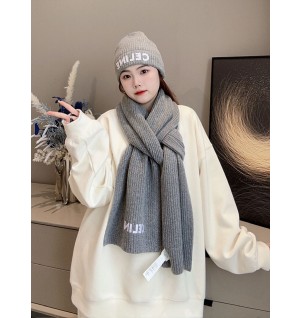 셀린느 로고 캐시미어 비니 & 머플러