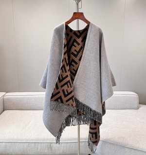 펜디 FF 로고 리버시블 판초